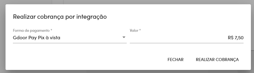 Realizar cobrança por integração