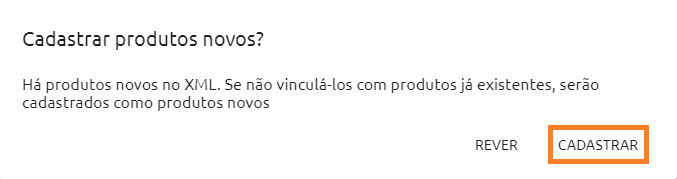 cadastrar produtos novos