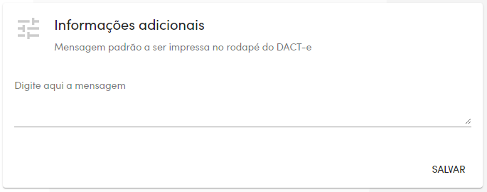 Informações adicionais