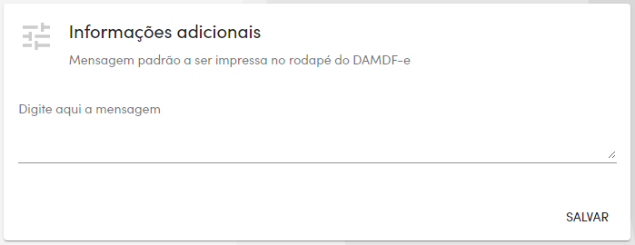 Informações adicionais do MDF-e