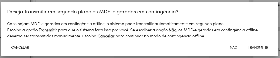 Sair contingência