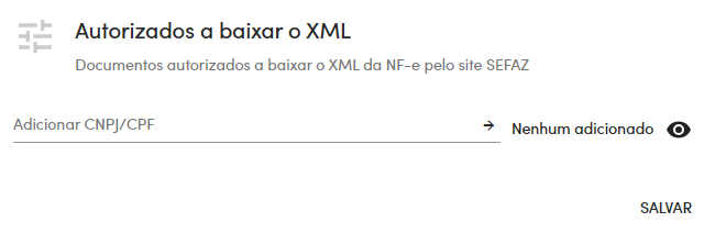 Autorizados a baixar o XML