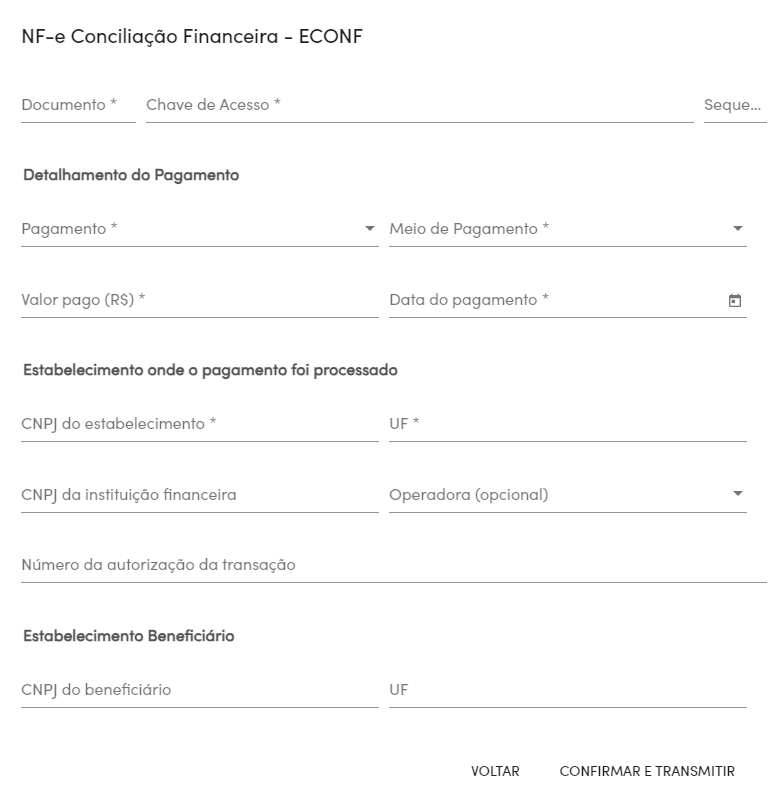 Formulário ECONF