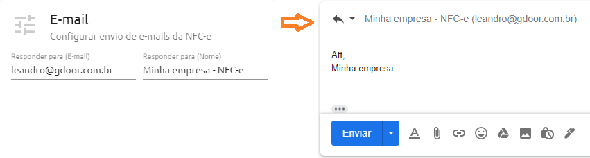 Aplicação do e-mail de resposta