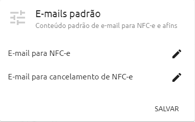 Configuração de conteúdo de e-mails