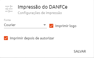 Configurar a impressão do DANFCe