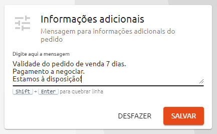 Informações adicionais