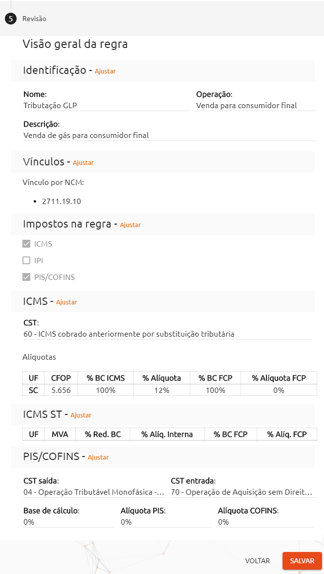 Revisão geral da configuração