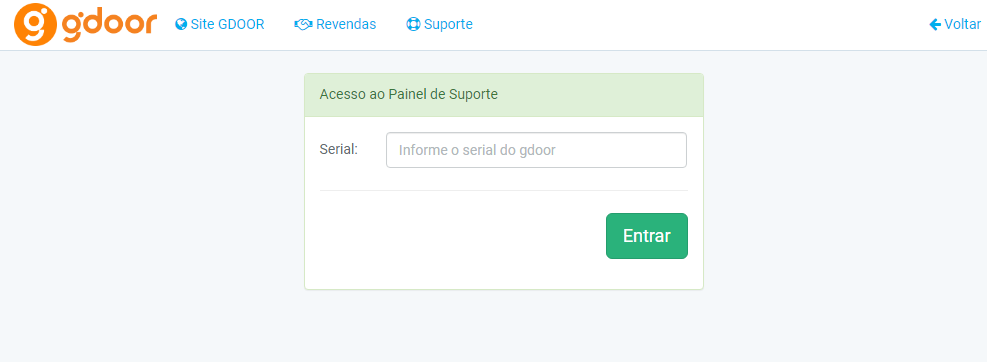 Informar o serial GWEB