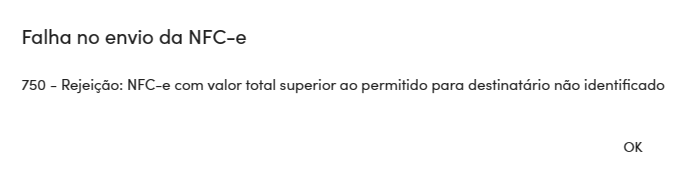 Texto rejeição 750