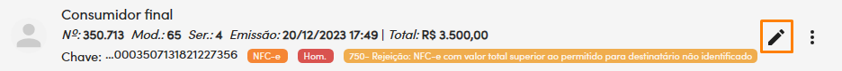 Editar a NFC-e