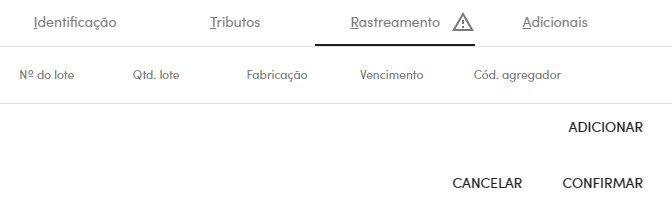 Aba de rastreamento na NF-e